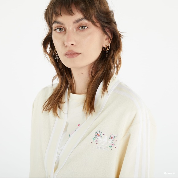 NWT Adidas Originals Cardigan With Logo Cream white IP3761 - Picture 6 of 11